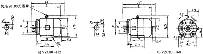 YZCϵеஐ늄әCγߴ磨H80160mm